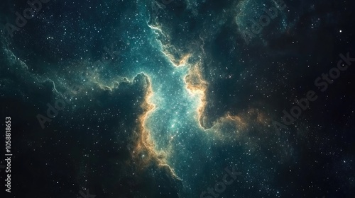 Milky Way in the cosmos Abstract night sky and space backdrop Stunning image of deep space featuring a magical galaxy like nebula with stars and clouds