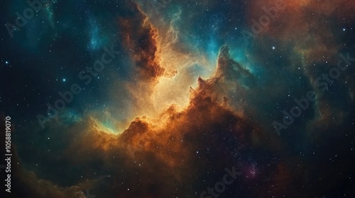 Wallpaper Mural Milky Way in the cosmos Abstract night sky and space backdrop Stunning image of deep space featuring a magical galaxy like nebula with stars and clouds Torontodigital.ca