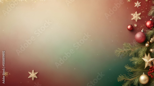 Festive Christmas Gradient with Subtle Sparkle: Red, Green, and Gold Holiday-Themed Graphic Background Texture