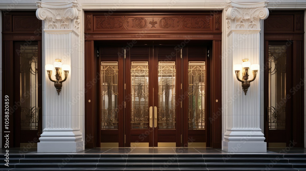 mahogany business front door mahogany business front door