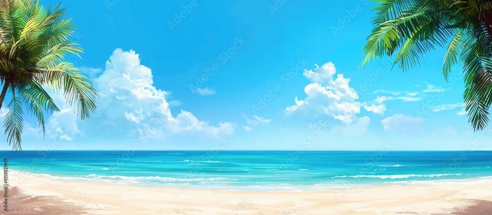 Tropical Beach And Blue Sky Background Tropical Beach And Blue Sky Background
