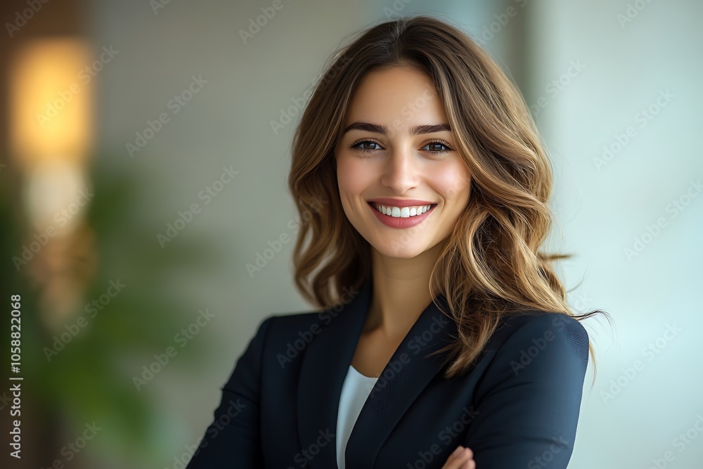 Smiling Businesswoman Headshot Confident Corporate Portrait Smiling Businesswoman Headshot Confident Corporate Portrait