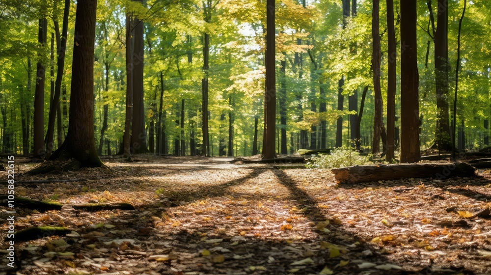 Obraz premium leaves wooded lot