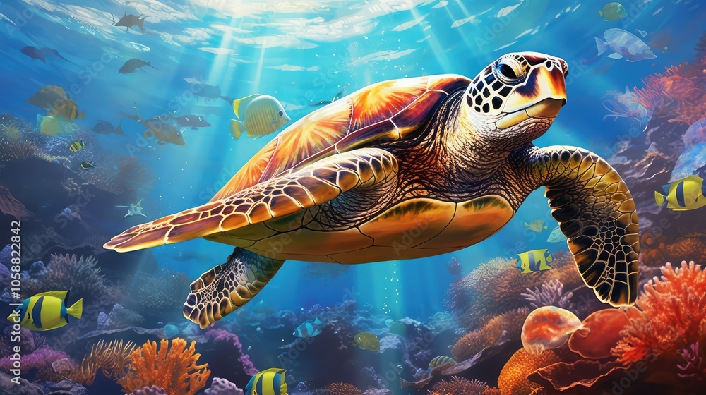 Fototapeta premium marine under water background