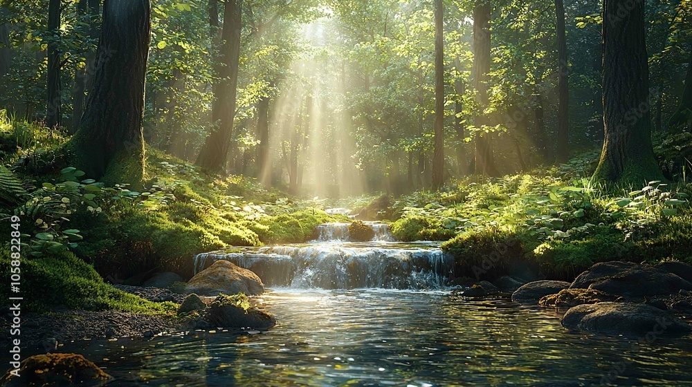 Enchanted forest grove landscape Enchanted forest grove landscape