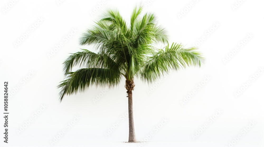 Obraz premium lush tree on white background