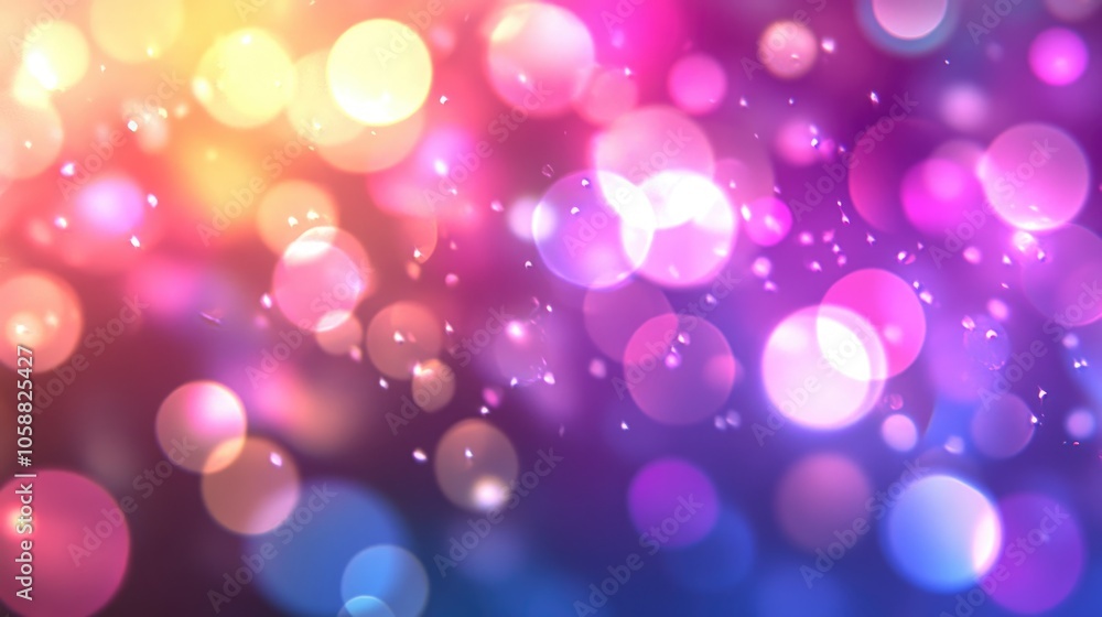 Abstract background featuring light reflections with bokeh circles in soft pastel hues Abstract background featuring light reflections with bokeh circles in soft pastel hues