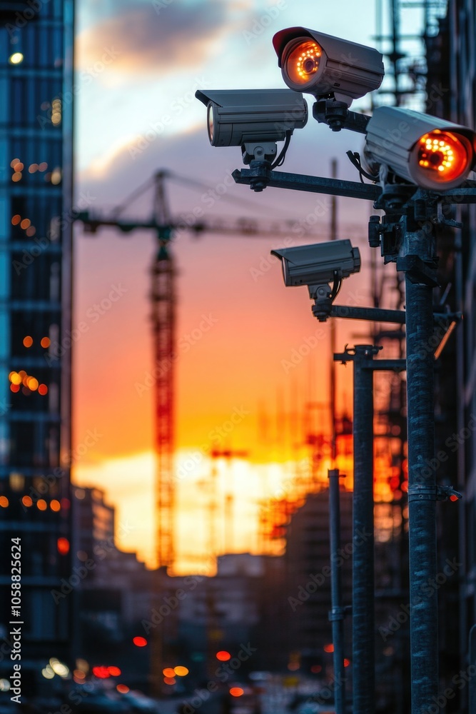 Cameras on pole Cameras on pole