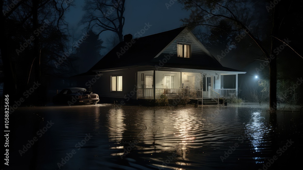 Fototapeta premium lights flooding house