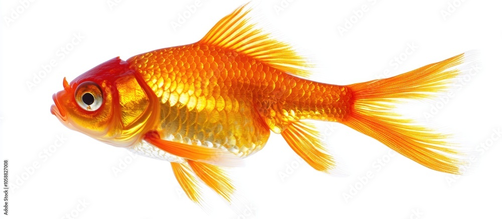 Gold Fish Isolated On A White Background Gold Fish Isolated On A White Background