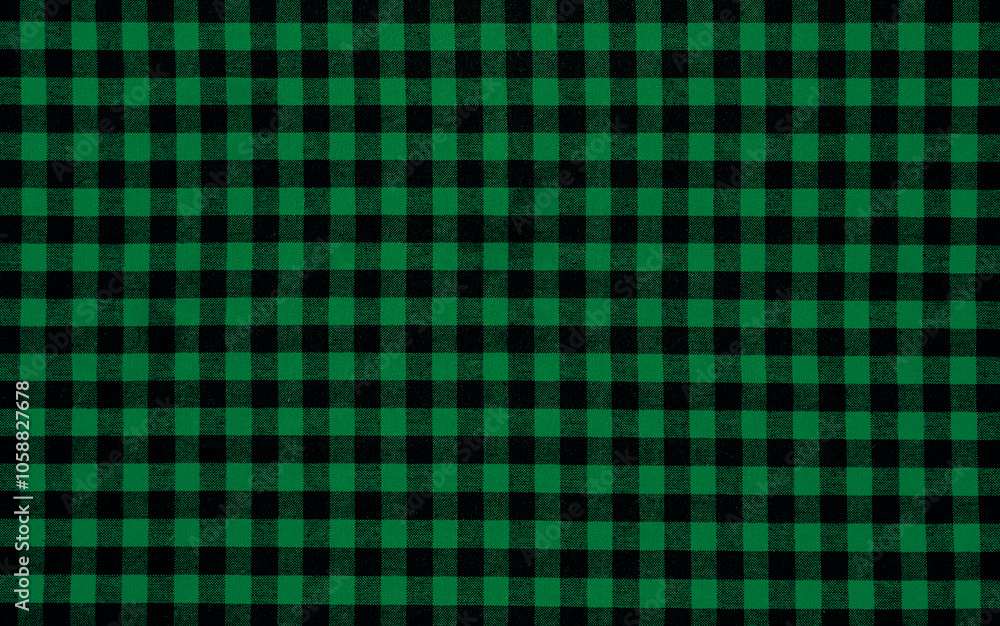Fototapeta premium Christmas Tartan Plaid Seamless Design Checkered plaid. Cloth Pattern background of Scottish style. new year textile decorations. green Black top view. empty tablecloth table cloth texture
