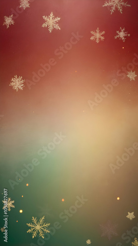 Vertical Festive Christmas Gradient with Subtle Sparkle: Red, Green, and Gold Holiday-Themed Graphic Background Texture