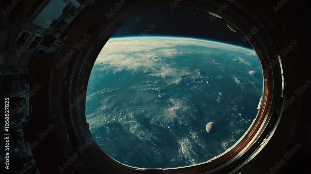 Space Station Window View Space Station Window View