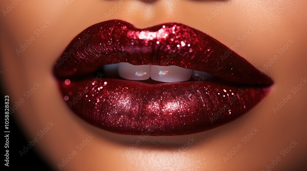 Fototapeta premium striking dark red glitter