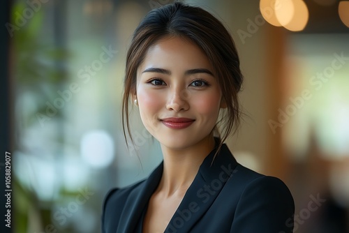 Smiling Businesswoman in Black Blazer with Pearl Earring1 Free Download Smiling Businesswoman in Black Blazer with Pearl Earring1 - GFXLoad