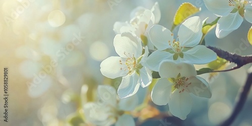 White flower on tree