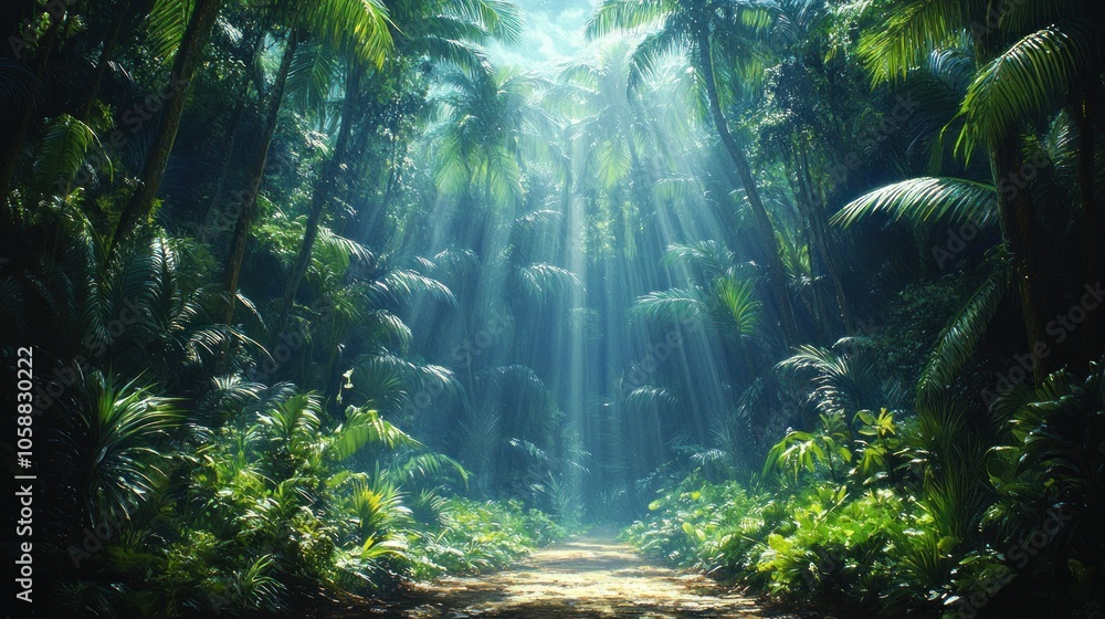 Sunlight Through Jungle Canopy Sunlight Through Jungle Canopy