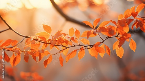 vibrant orange leaf