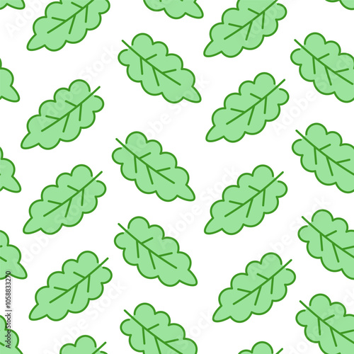 seamless pattern with simple leaflet in doodle style in vector. element for decor postcard poster design print wallpaper wrapping background textile