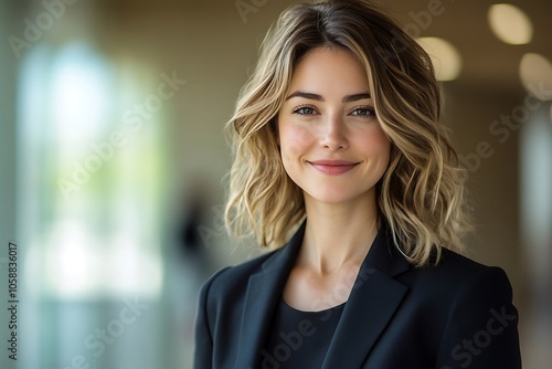 Smiling Businesswoman in Professional Attire Headshot