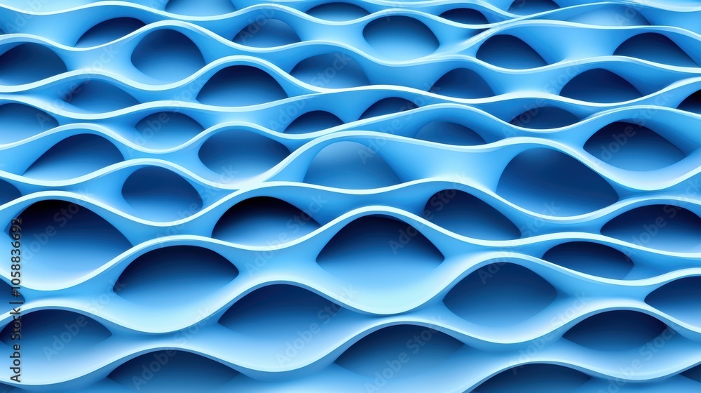 Blue Digital Technology Background with Fluid Waves Blue Digital Technology Background with Fluid Waves