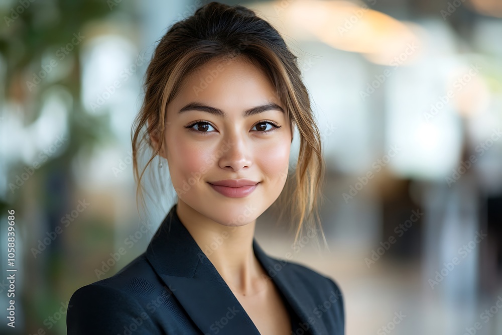 Smiling Businesswoman Portrait Powerful and Forward-Thinking Smiling Businesswoman Portrait Powerful and Forward-Thinking