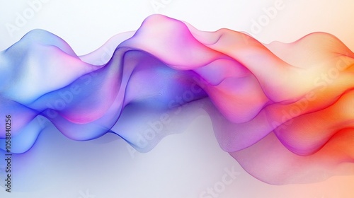 Abstract colorful wave design with flowing shapes and gradients.