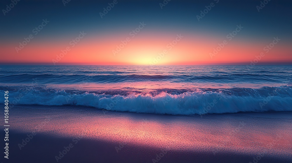 Romantic sunset sky with warm colors blending during twilight Romantic sunset sky with warm colors blending during twilight