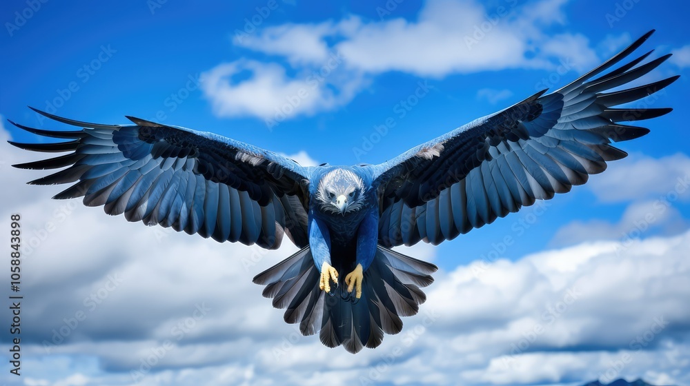 Obraz premium glides blue hawk