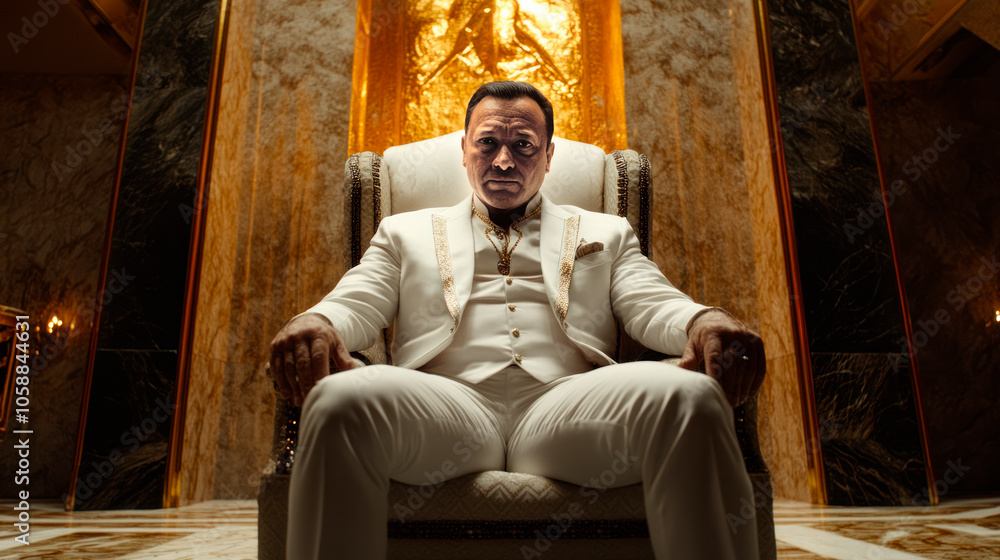 Mafia boss sitting in chair Mafia boss sitting in chair