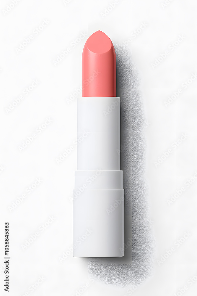 Lipstick tube mock up, isolated on white background	