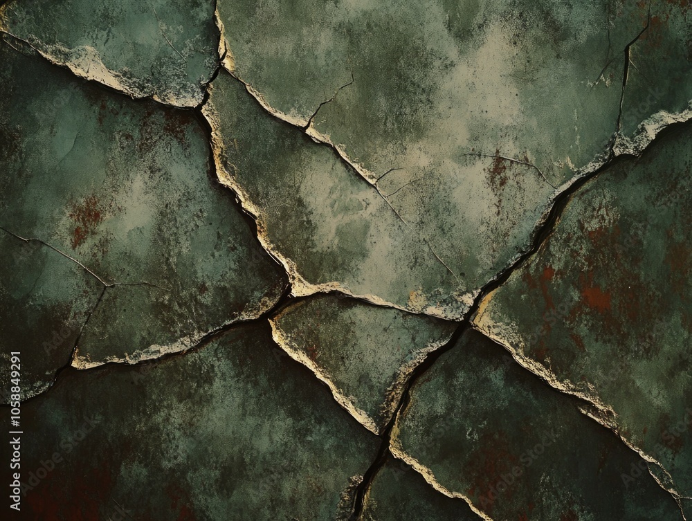 Obraz premium Cracked building facade