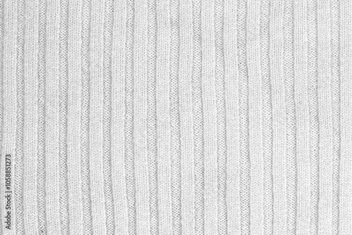 White natural texture of knitted wool textile material background. White cotton fabric woven canvas texture