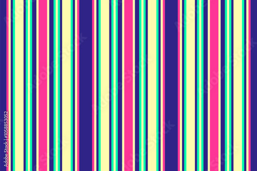 Scrapbook fabric lines stripe, geometrical pattern seamless vertical. Amarillo background vector texture textile in yellow and indigo colors.