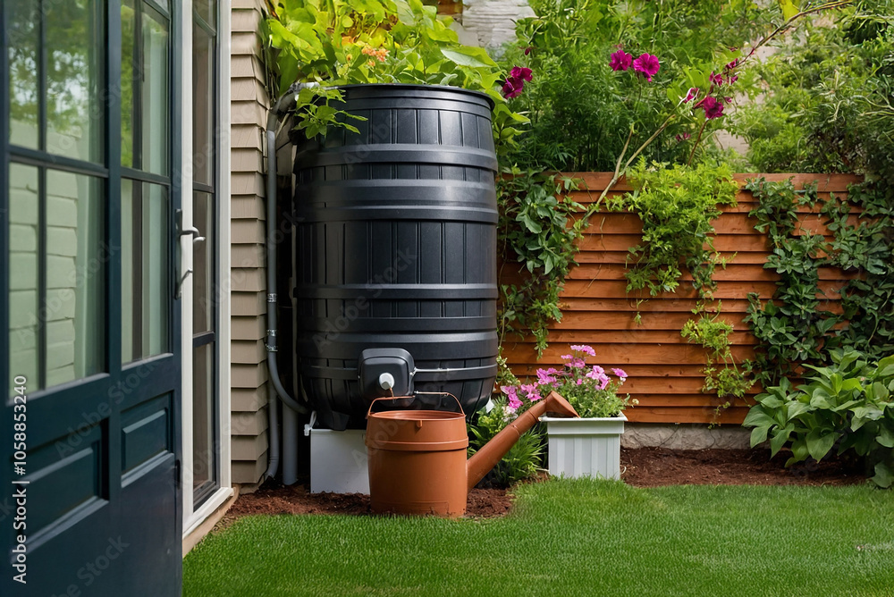 Obraz premium Rainwater Harvesting and Rainwater Systems