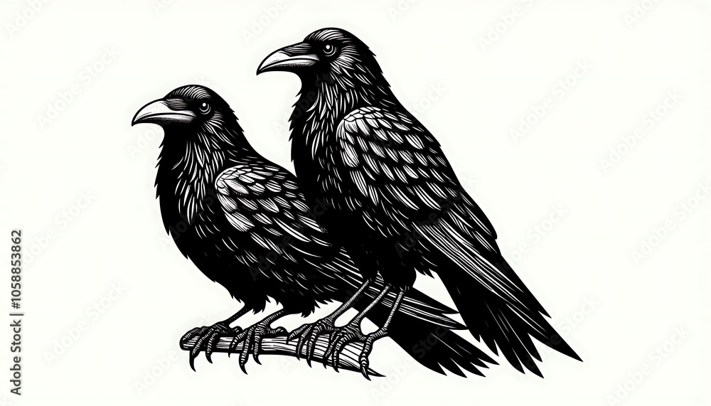 Obraz premium Hugin and Munin 