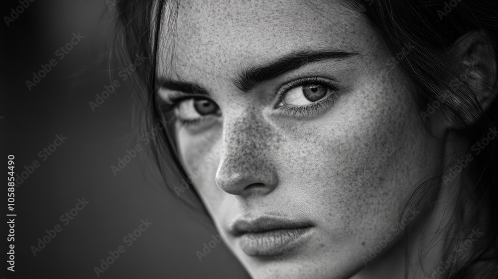 Woman with freckles Woman with freckles
