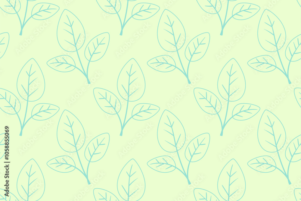 Hand drawn floral pattern vector design. Simple ornament with plant and leaf. Hand drawn floral pattern vector design. Simple ornament with plant and leaf.