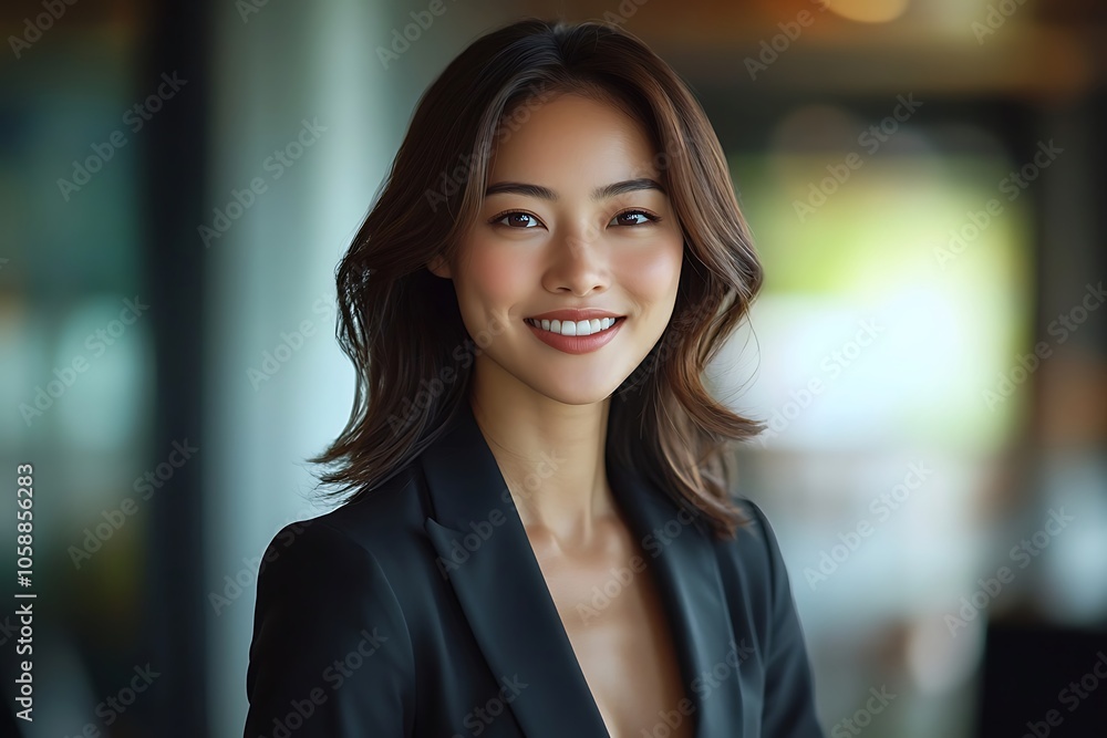 Smiling Professional Woman in Black Blazer Headshot Smiling Professional Woman in Black Blazer Headshot