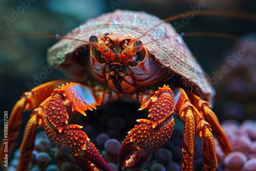 Close up of a lovely hermit crab photo