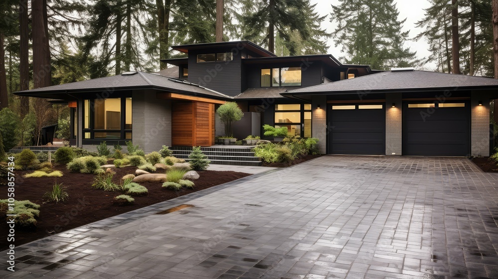 pavers modern house driveway pavers modern house driveway