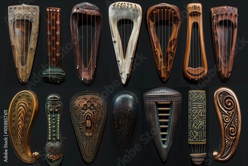 Collection of mouth harps photo