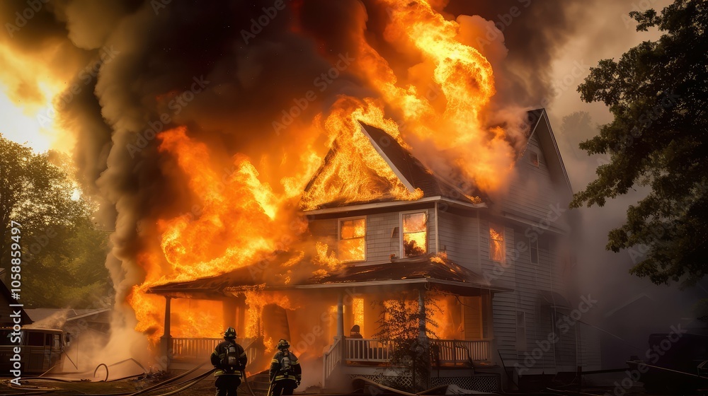 blaze house fire firemen blaze house fire firemen
