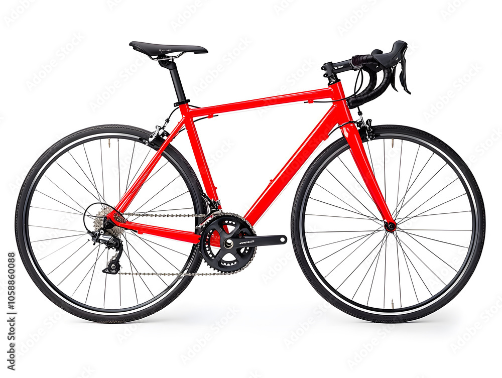Side view racing bicycle, isolated on white background Side view racing bicycle, isolated on white background