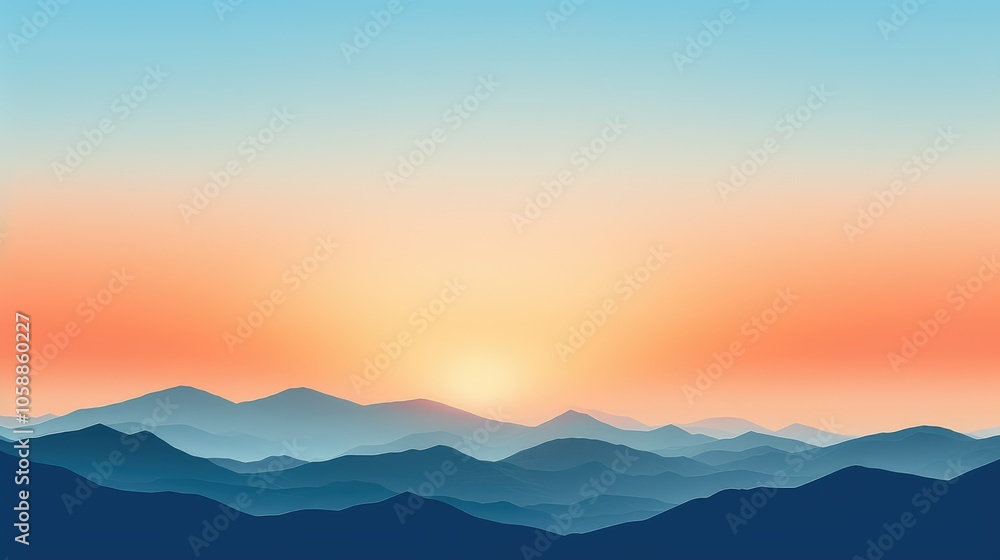 horizon orange to blue gradient horizon orange to blue gradient
