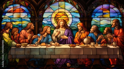 last christ stained glass