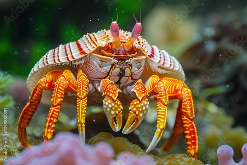 Hermit crab with stripes photo