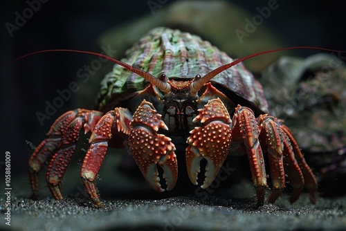 In Indonesia kelomang is a coastal animal that changes shells as it grows