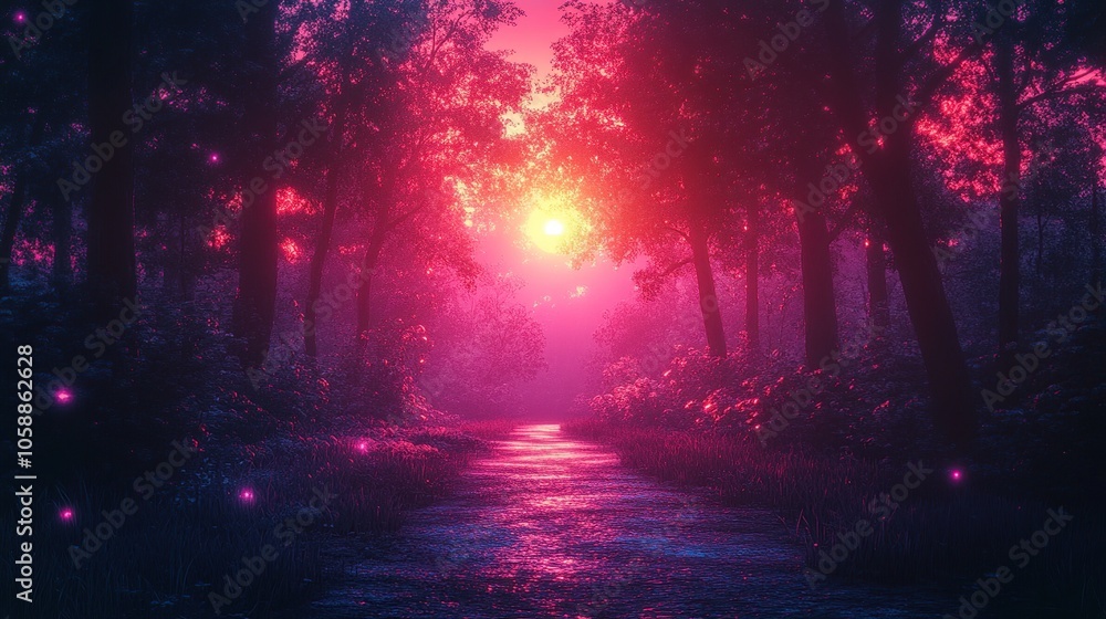 Naklejka premium Enchanted Forest Path