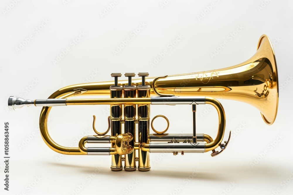 Obraz premium Trumpet isolated on white